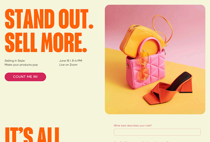 design a complete ecommerce website with product pages